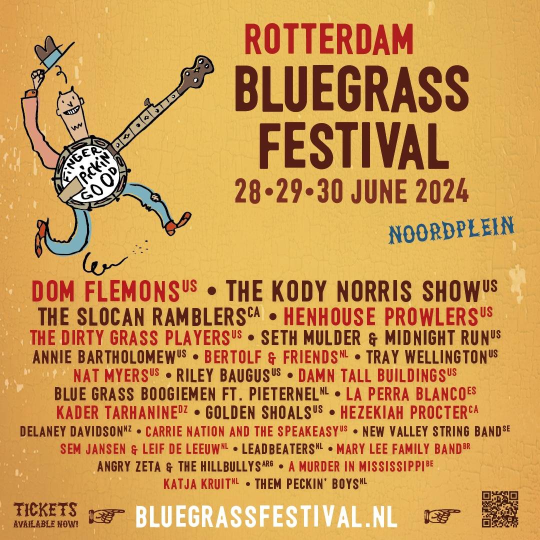 Rotterdam Bluegrass Festival: Slocan Ramblers, Kody Norris Show & Henhouse Prowlers and many more